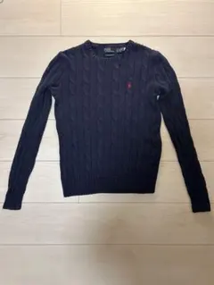 Polo Ralph Lauren ケーブルニットクルーネックセーター ネイビー