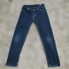 ダークブルー ストレートレッグ デニムパンツ 120cm