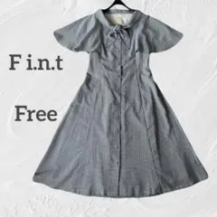 F i.n.t フィント ギンガムチェック ケープ ボウタイワンピースのサムネイル