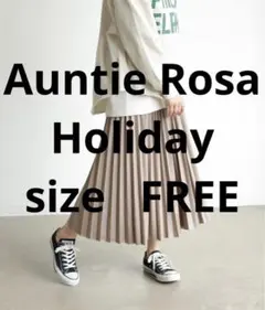 Auntie Rosa Holiday エコレザータッチプリーツスカートのサムネイル