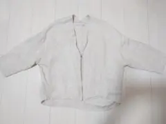 DouDou リネンVネックブルゾン ジャケット 麻のサムネイル