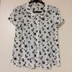 Earth Music & Ecology 花柄シフォンブラウス