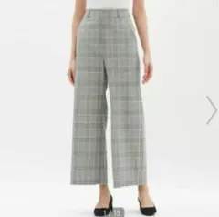 GU★タグ付き ワイドパンツ　チェック柄