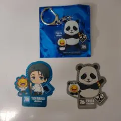 【匿名】コジマ×呪術廻戦 パンダアクリルキーホルダー＆シール2枚セット