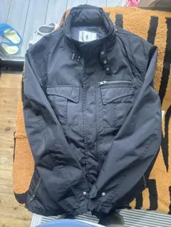 TK TAKEO KIKUCHI 中綿ジャケット 黒 L ミリタリー ブルゾン