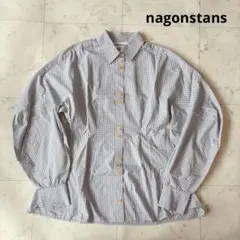 美品］nagonstansナゴンスタンス チェック柄長袖 シャツ バルーン袖のサムネイル