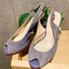 アンタイトルブルーバックストラップコルクサンダル 22.5cm