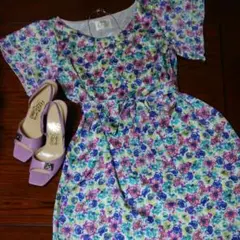 新品未使用☆tocco closet お袖フリルお花柄ワンピース❤