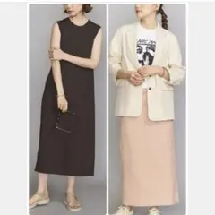 BEAUTY&YOUTH テーラードジャケット ニットリブワンピースのサムネイル