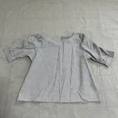 ギンガムチェックブラウス