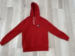 TOMMY JEANS レッド フード付きパーカー M