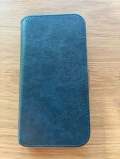 手帳型iPhone 16eケース 紺色合成皮革