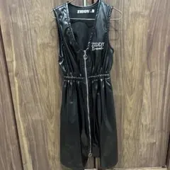 ZIDDY ワンピース 130サイズ ブラック　レザー風