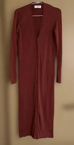 Mila Owen コットンリブロングカーディガン