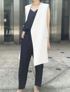 エストネーション　ESTNATION ノーカラー　ジレ　レディースのサムネイル