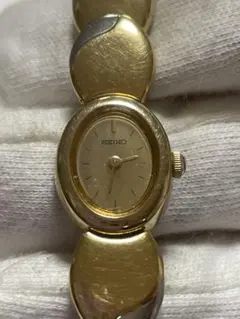 SEIKO セイコー時計　ゴールド　レディース腕時計　オーバル