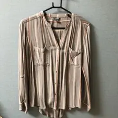Eddie Bauer ストライプ柄長袖シャツ PS