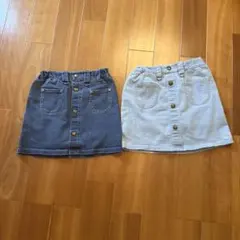 ビームスミニ　キッズ デニムスカート 2枚セットのサムネイル