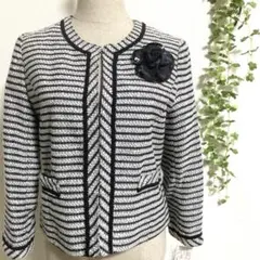 【マサキマツシマ】ツイードノーカラージャケット　9号