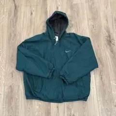 NIKE ハーフジップ ナイロンジャケット ネイビー グリーン L - メルカリ