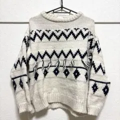 ノルディック柄 ニット