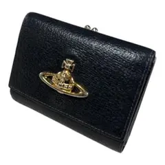 ヴィヴィアンウエストウッド 三つ折り財布 がま口 オーブ 黒 EXECUTIVE