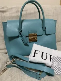 FURLA メトロポリスサッチェル ハンドバッグ レザー 2WAY