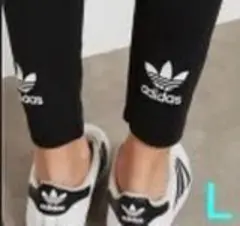 adidas originals 黒 レギンス Lサイズ トレフォイル 匿名配送