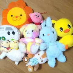 可愛いキャラクターぬいぐるみセット