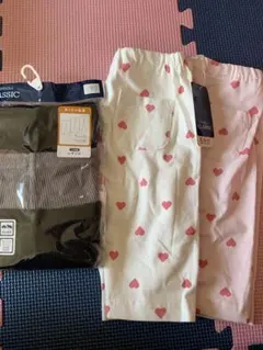 95サイズ ハート柄レギンス 3枚組