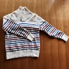 バックナンバー メンズ ニット 長袖 ハイカラー