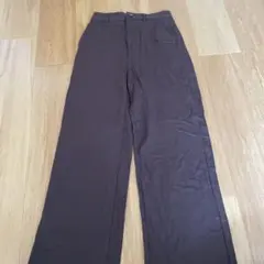 GU ブラウン ワイドパンツ