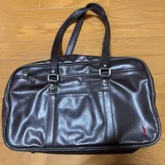 ブラウン スクールバッグ 合成皮革