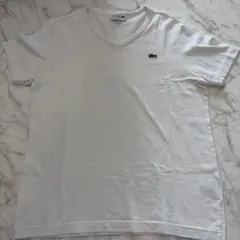LACOSTE Vネック Tシャツ ホワイト