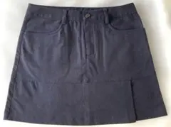 adidas ネイビースカート L ゴルフウェア インナー付 刺繍ロゴ