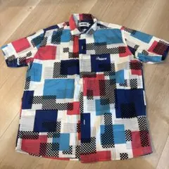 【着画あり】PALACE 幾何学模様 半袖シャツ Mのサムネイル