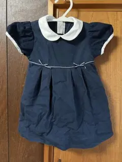 parentsdreamネイビー襟付きワンピース　80cm