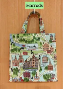 ◇Harrods◇NIGHTS BRIDGE ロンドン地図柄 トートバッグ