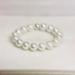 パール指輪　本真珠 リング　 ベビーパール　4mm 絶品ホワイト　12号
