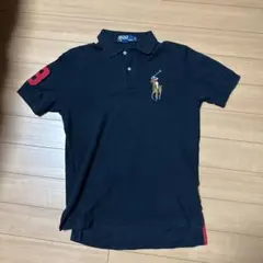 35美品【POLO RalphLauren】ポロシャツ限定ビッグロゴ ネイビー - メルカリ