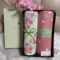 ★inishie いにしえ•片面ガーゼフェイスタオル 2枚セット★