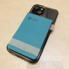 【セール中】 MagSafe対応ウォレット スマホ装着カードケース ターコイズのサムネイル