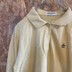 AE8940 MUNSING WEAR 長袖ポロシャツ イエローレディース L