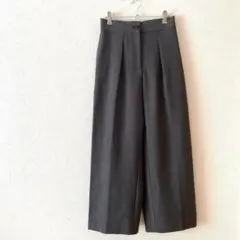 ☆【プラステ】ワイドパンツ フロントタック ウエスト後ろゴム シンプル M