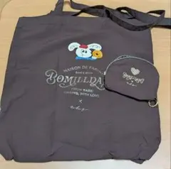BOMILLDANG エコバッグ ポーチ付き ブラウン