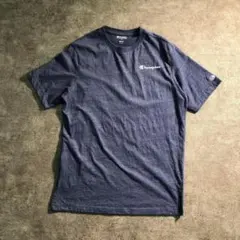 【champion】ロゴ刺繍 半袖Tシャツ 古着useTSM3 ネイビー