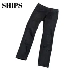 【良品】メンズ SHIPS シップス ブラック カジュアルパンツ 31 M