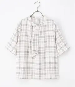 ハニーズ　GRAICER ボウタイブラウス　チェック柄　Lサイズ