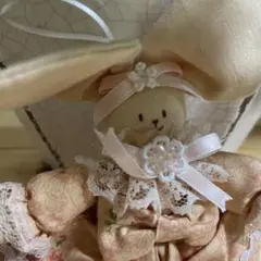 ハンドメイド 우사기 のカントリードール 花柄ドレス