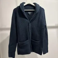 メンズニットジャケット　ネイビー　アバクロ